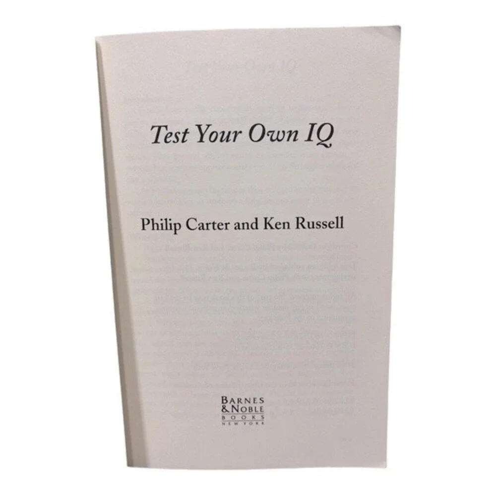 Book Test Your Own IQ- Carter, Russell